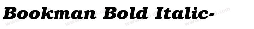 Bookman Bold Italic字体转换